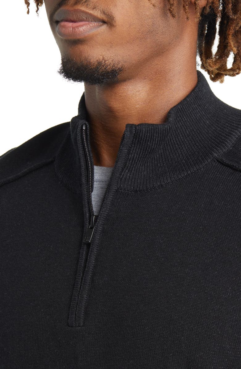The Normal Brand Jimmy Cotton Quarter-Zip Sweater, Alternate, color, 