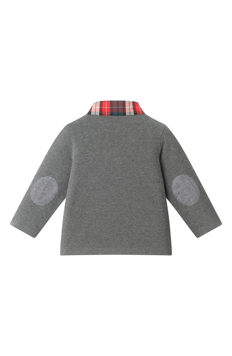 Andy & Evan Long Sleeve Stretch Cotton Polo & Drawstring Pants Set, Alternate, color, Grey Polo