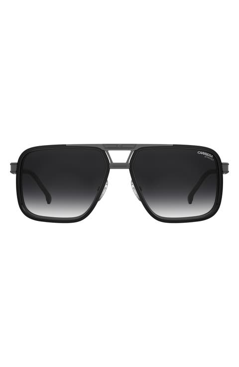 61mm Gradient Rectangular Sunglasses