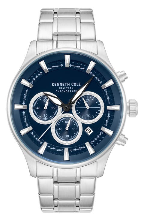 The Thompson Blue Chronograph Bracelet Watch, 43.5mm