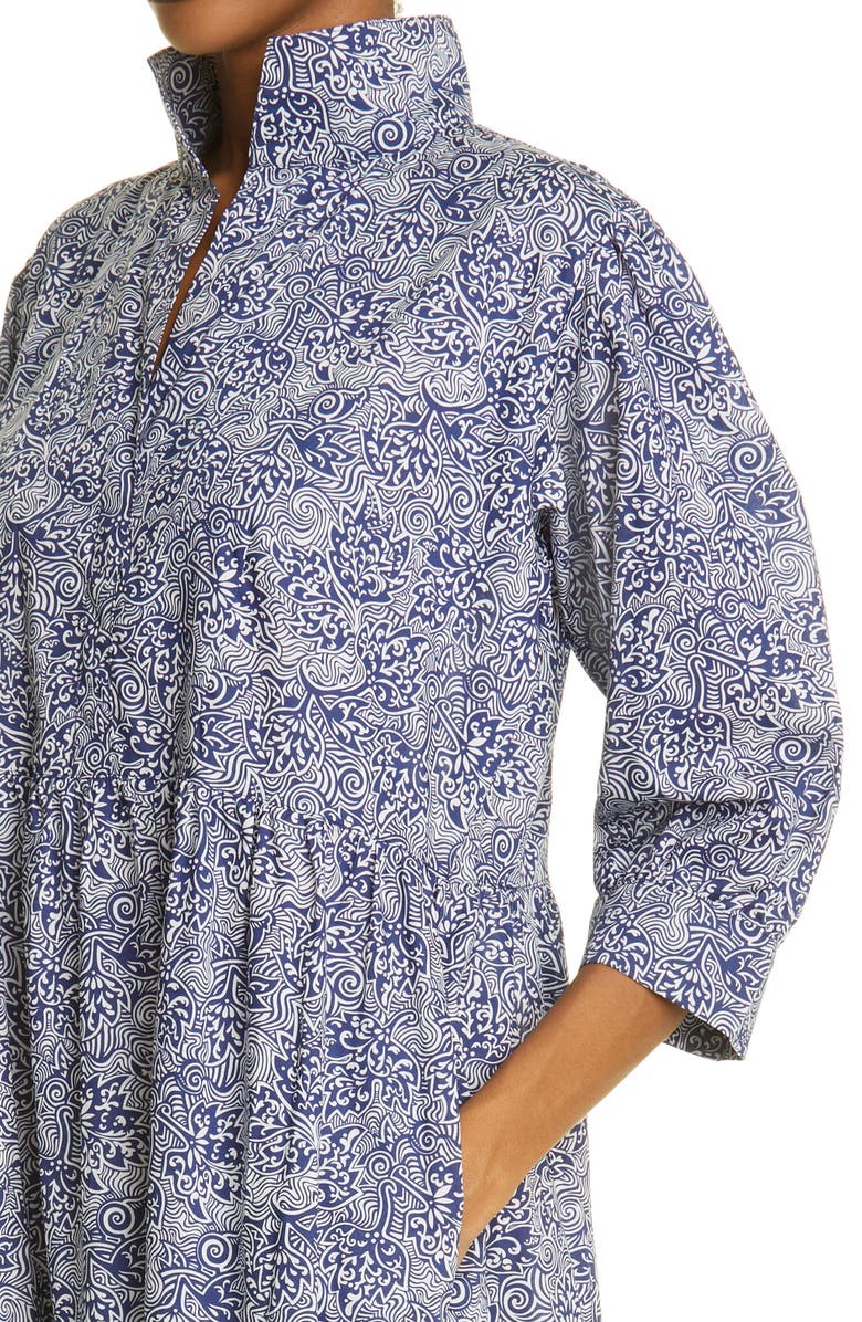 The Oula Company Liberty Fabrics Tana Lawn Edwin Print Tiered Midi Dress, Alternate, color,