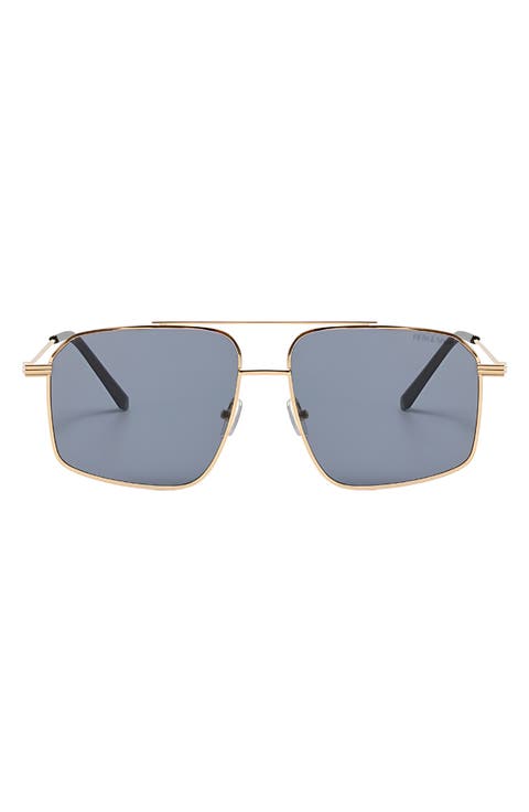 Arden 56mm Polarized Aviator Sunglasses