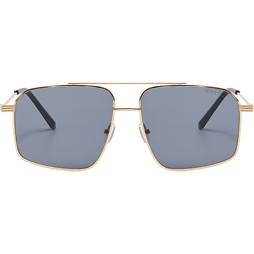 Fifth & Ninth Arden 56mm Polarized Aviator Sunglasses In Gold