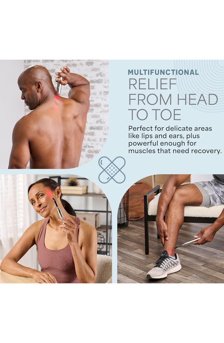 Lifepro Red Light Therapy Cold Sore Torch  Infrared Laser Therapy Device, Alternate, color, Silver