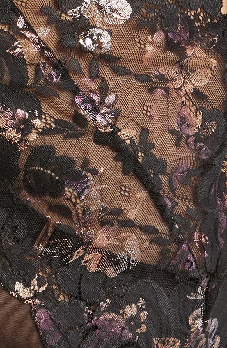 Coquette Babydoll Chemise & Thong Set, Alternate, color, Black