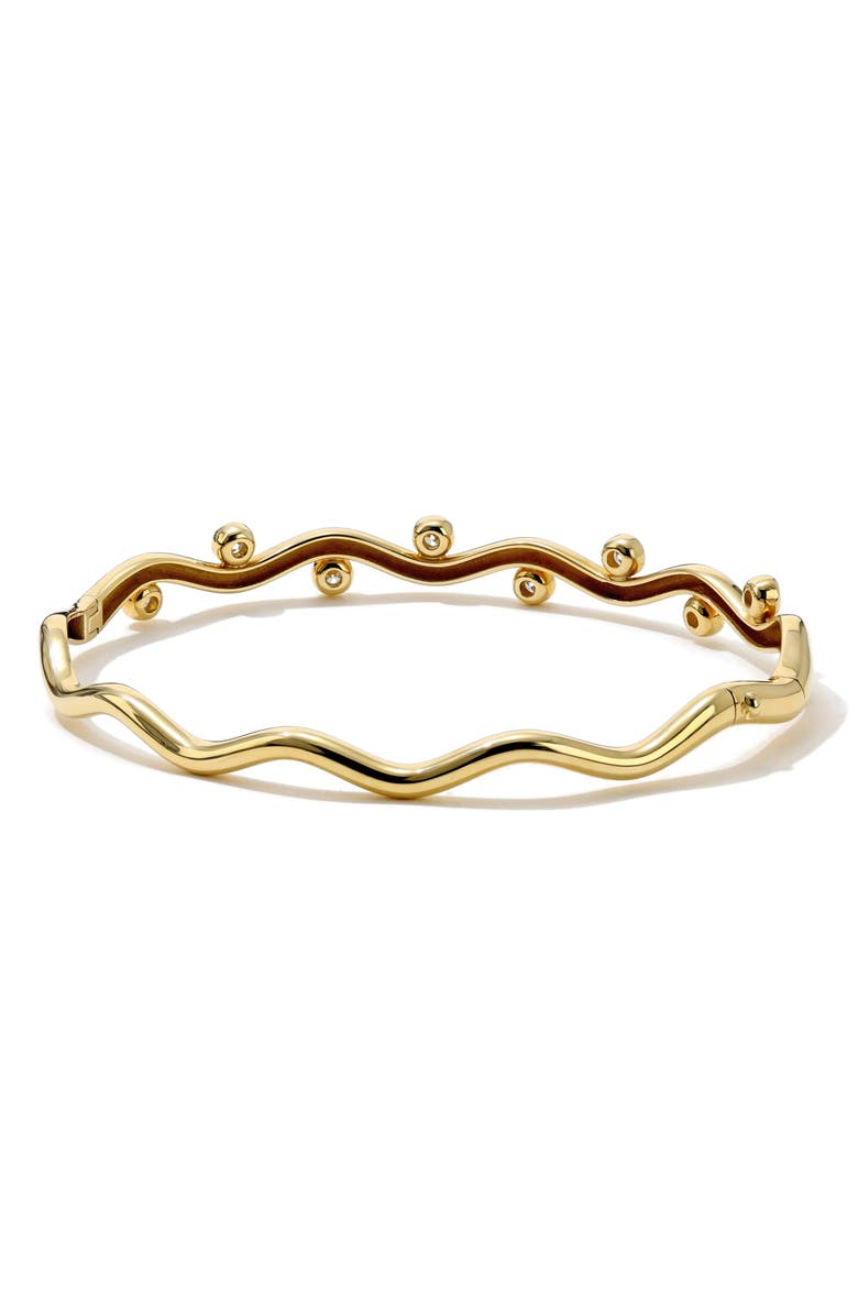 Mark Henry 18K Gold Riva Wavy Bangle, Alternate, color, Diamond