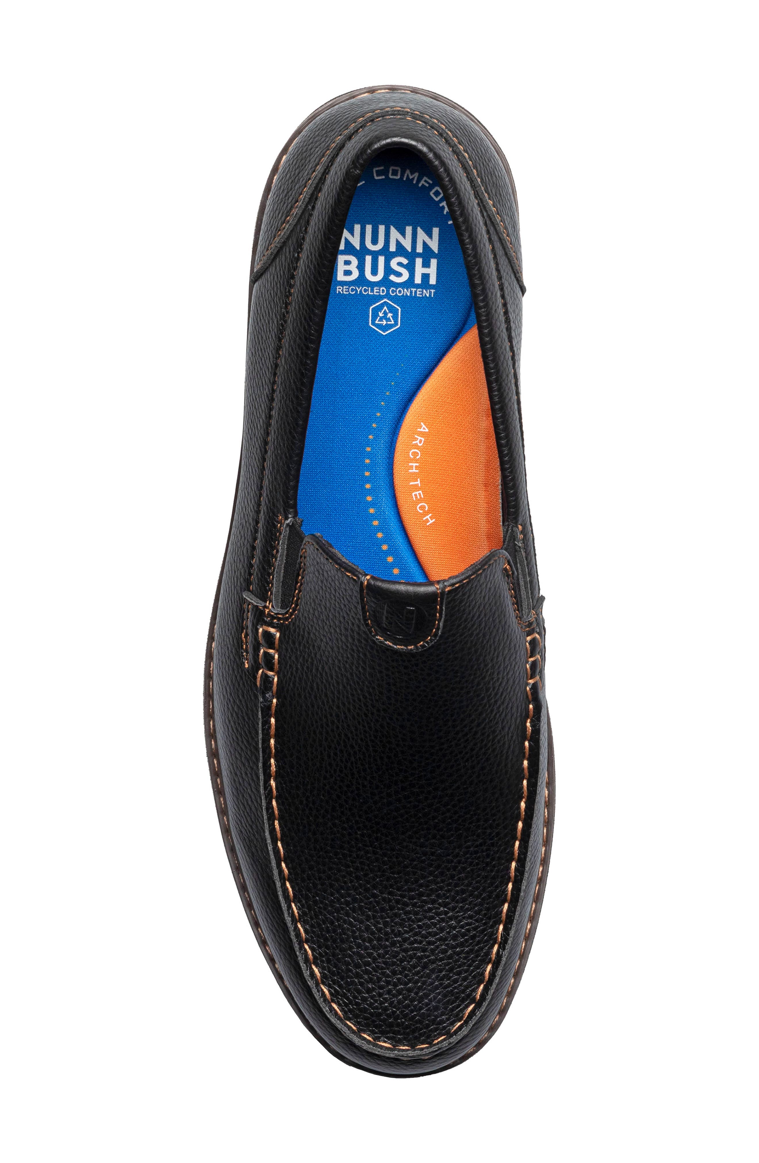 NUNN BUSH Oslo Moc Toe Venetian Loafer, Alternate, color, Black Tumbled