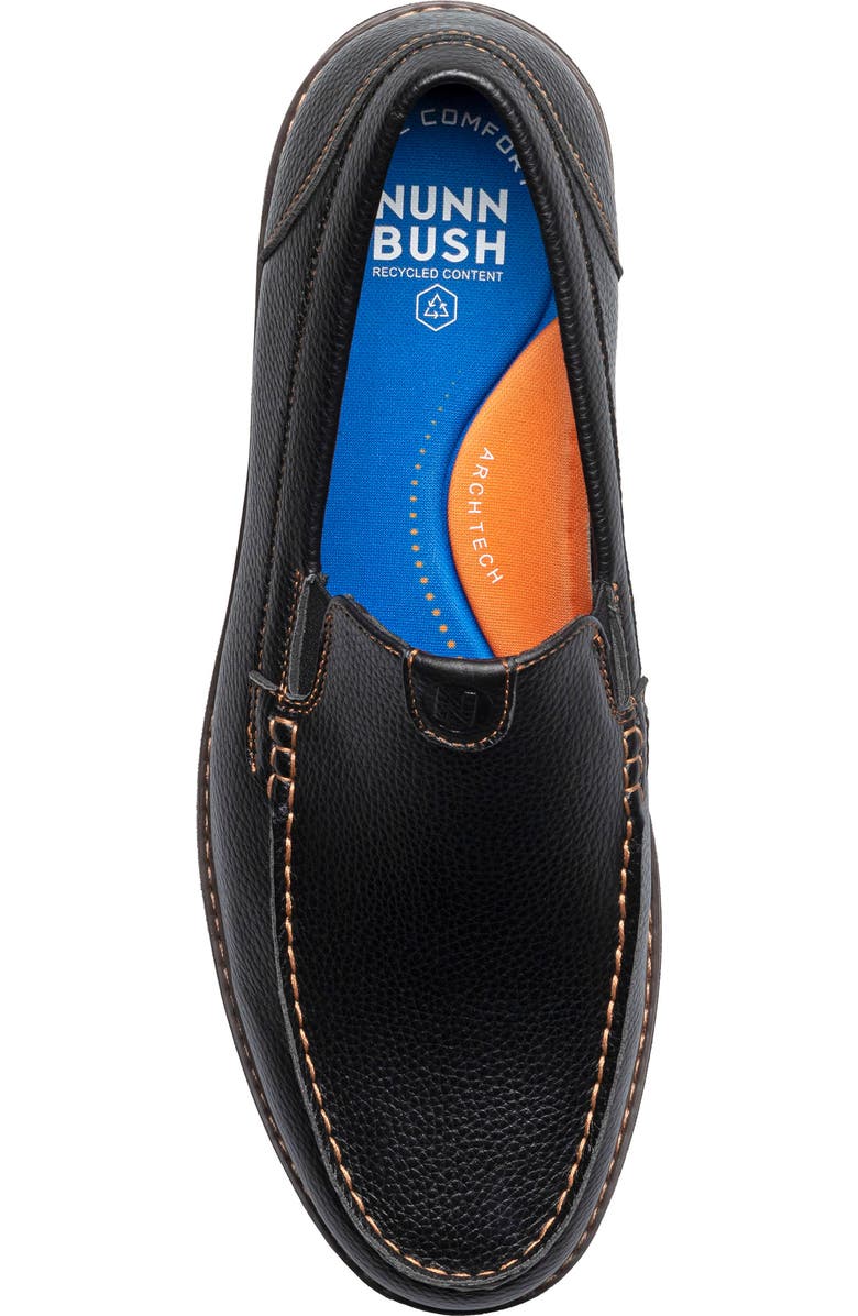 NUNN BUSH Oslo Moc Toe Venetian Loafer, Alternate, color, Black Tumbled