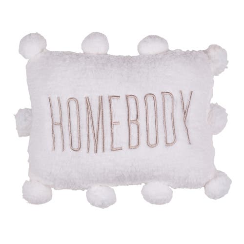 Totalee Gift Homebody Pom Pom Pillow Polyester White