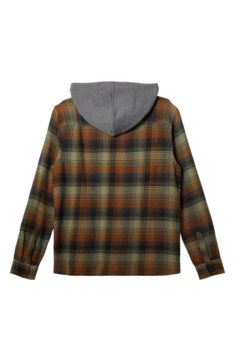 Quiksilver Sandbar Plaid Hooded Button-Up Shirt Jacket, Alternate, color,