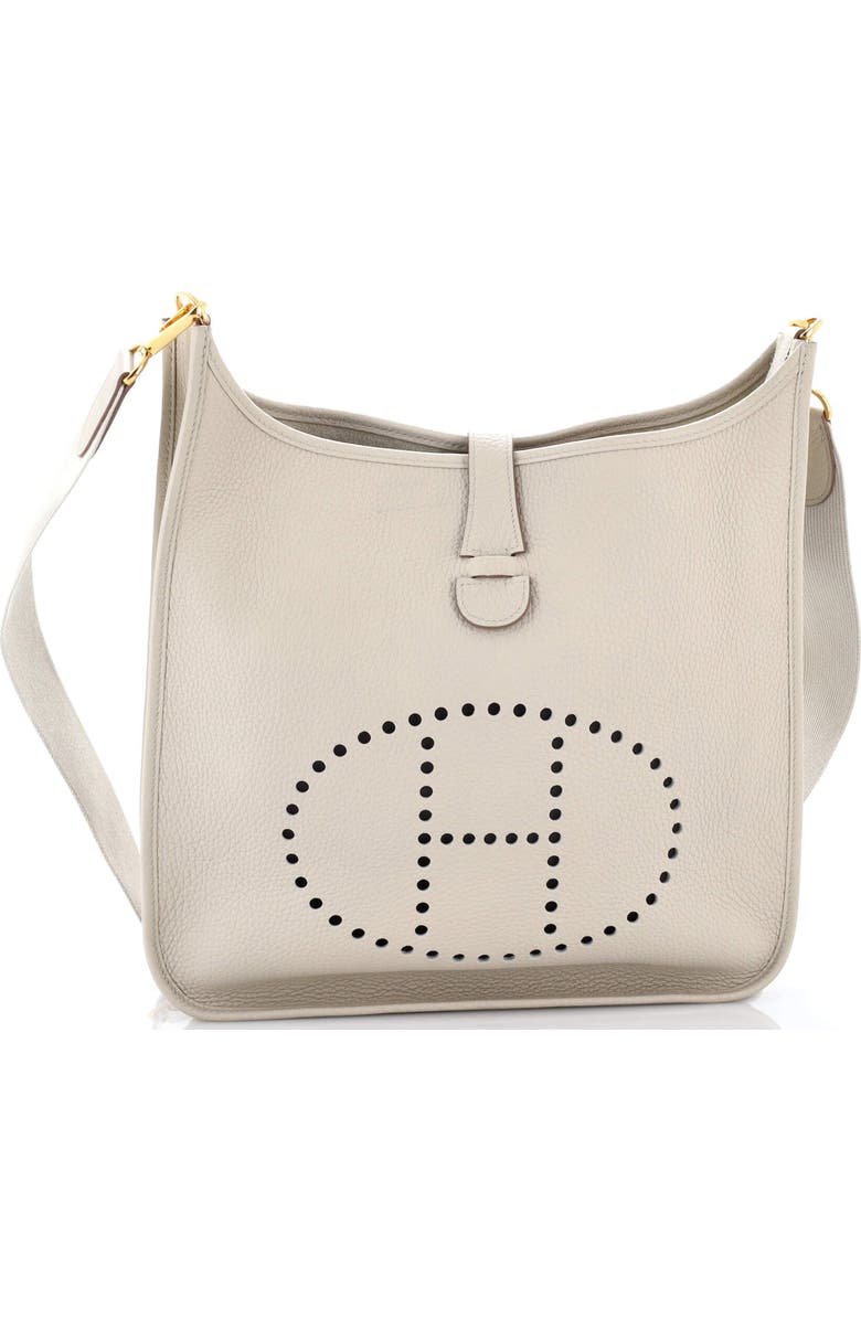 Pre-Owned Hermes Evelyne Bag Gen III Clemence GM, Alternate, color, Beton