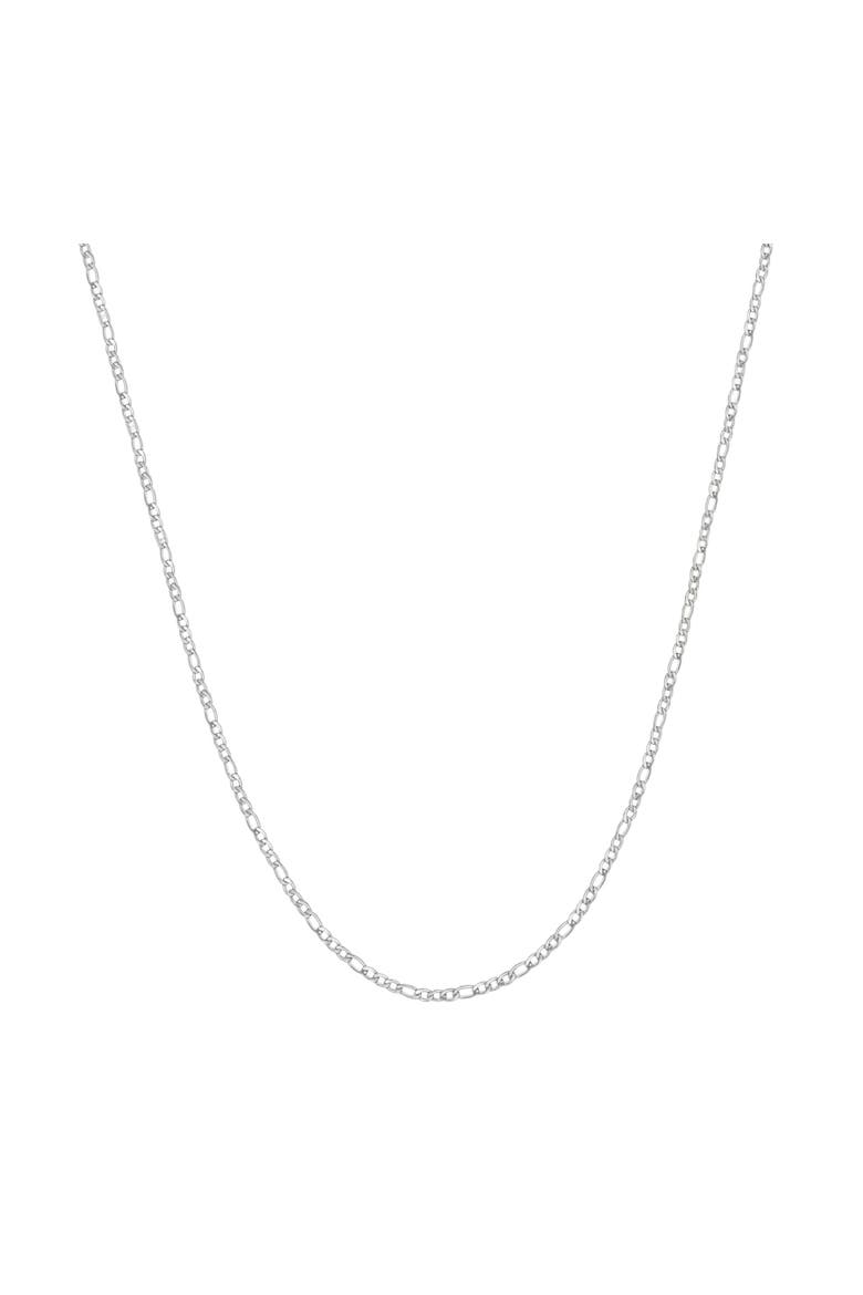 Sterling Silver 2.5MM Figaro Necklace, Main, color, Silver