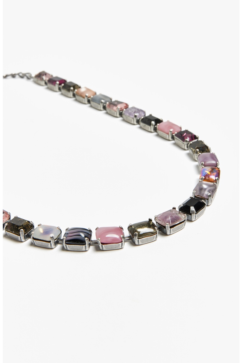 Baguette Layering Choker, Alternate, color, Silver
