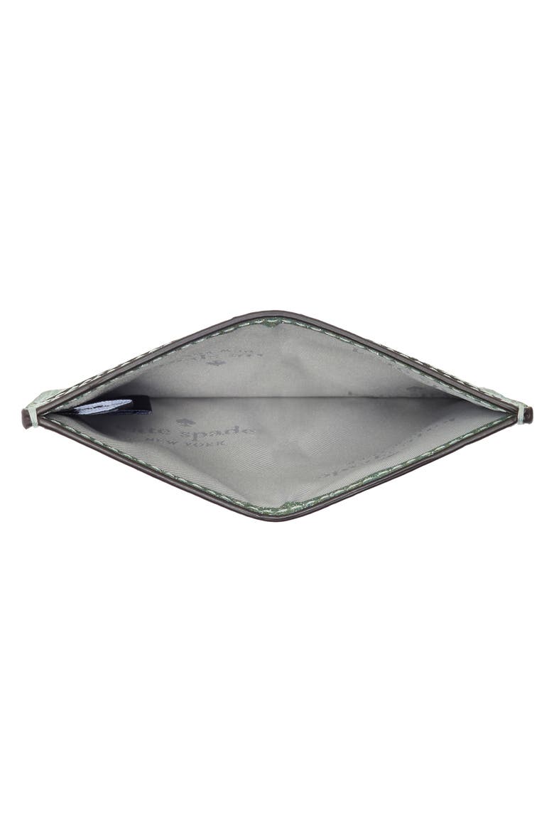 kenzie glitter card case, Alternate, color, SEAWATER