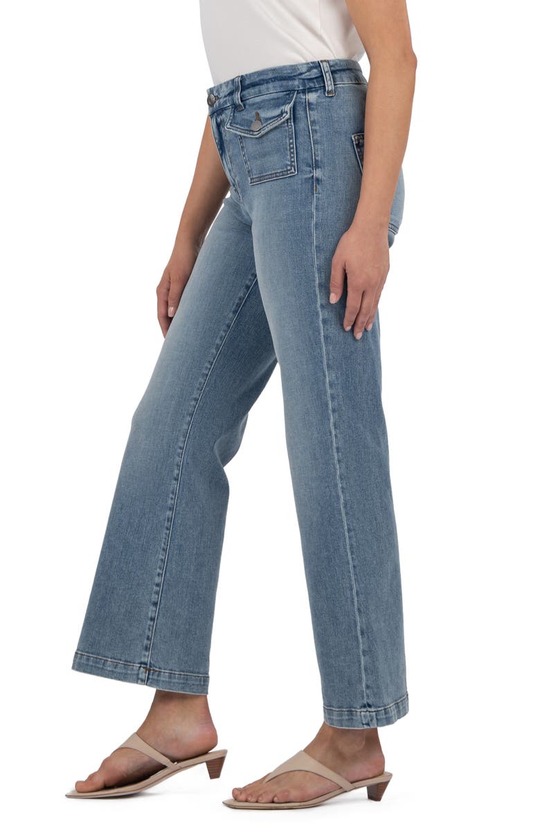 KUT from the Kloth Kelsey Raw Hem Ankle Flare Jeans, Alternate, color, Wealth