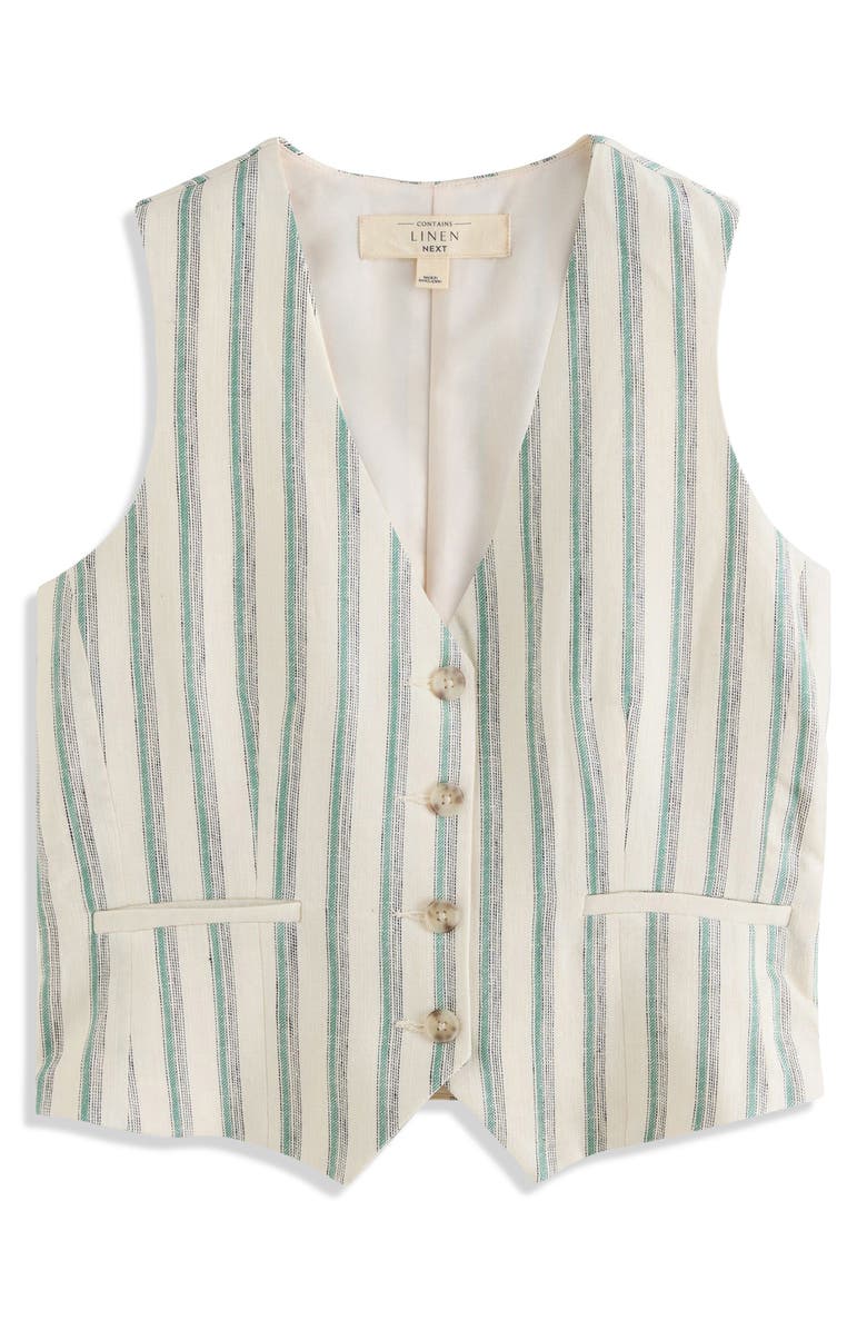 NEXT Stripe Vest, Alternate, color, White