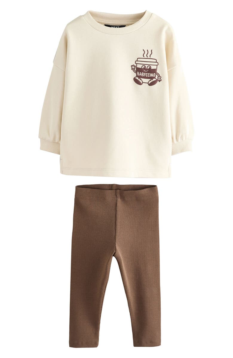 NEXT Kids' Assorted 4-Pack Sweatshirt & Leggings Sets, Alternate, color, Neutral