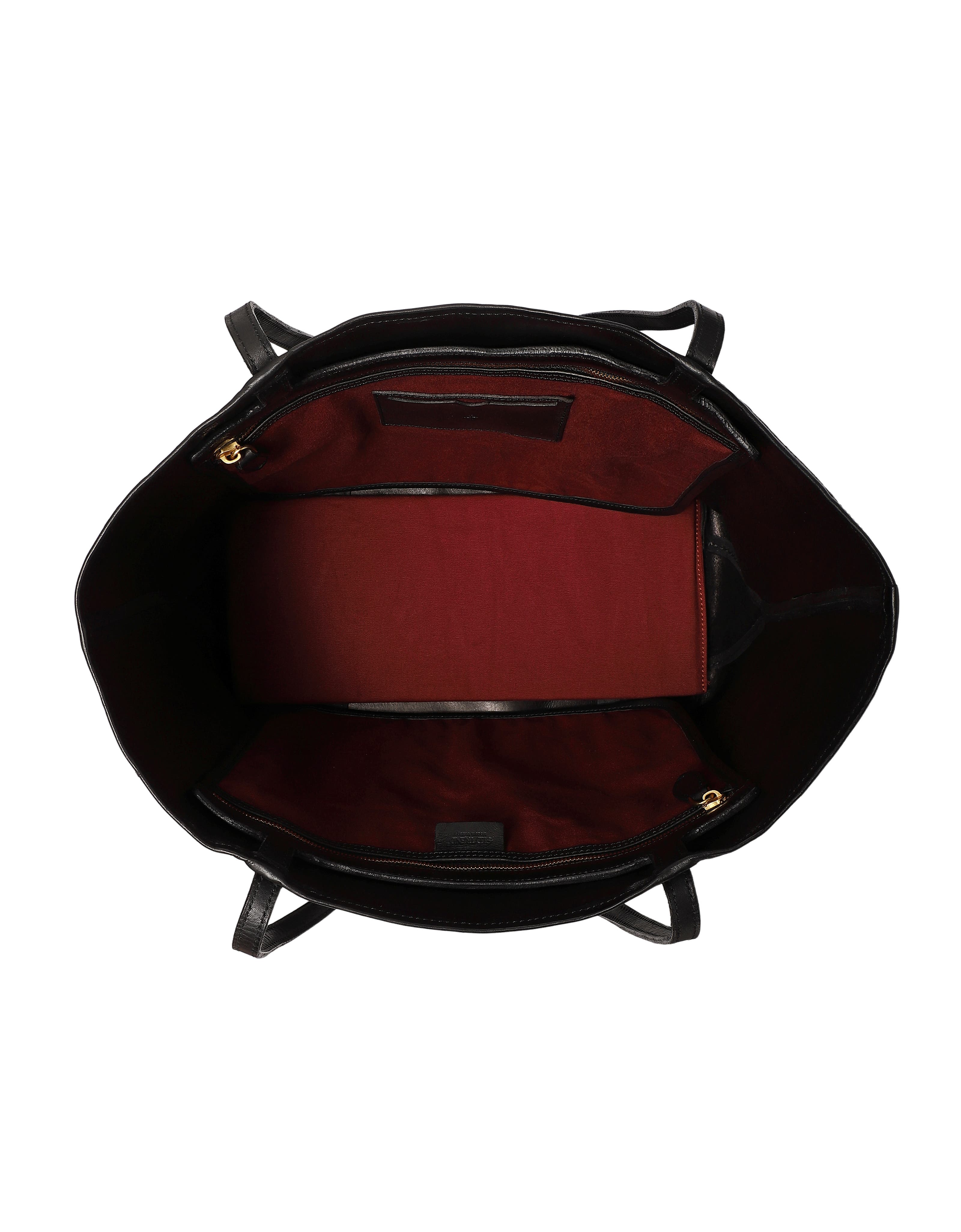 OLD TREND Alder Genuine Leather Everyday Shoulder Tote, Alternate, color, Black