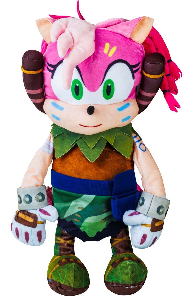 Sonic Prime 15 Inch Plush Kids Backpack Thorn Rose, Main, color, Multicolored