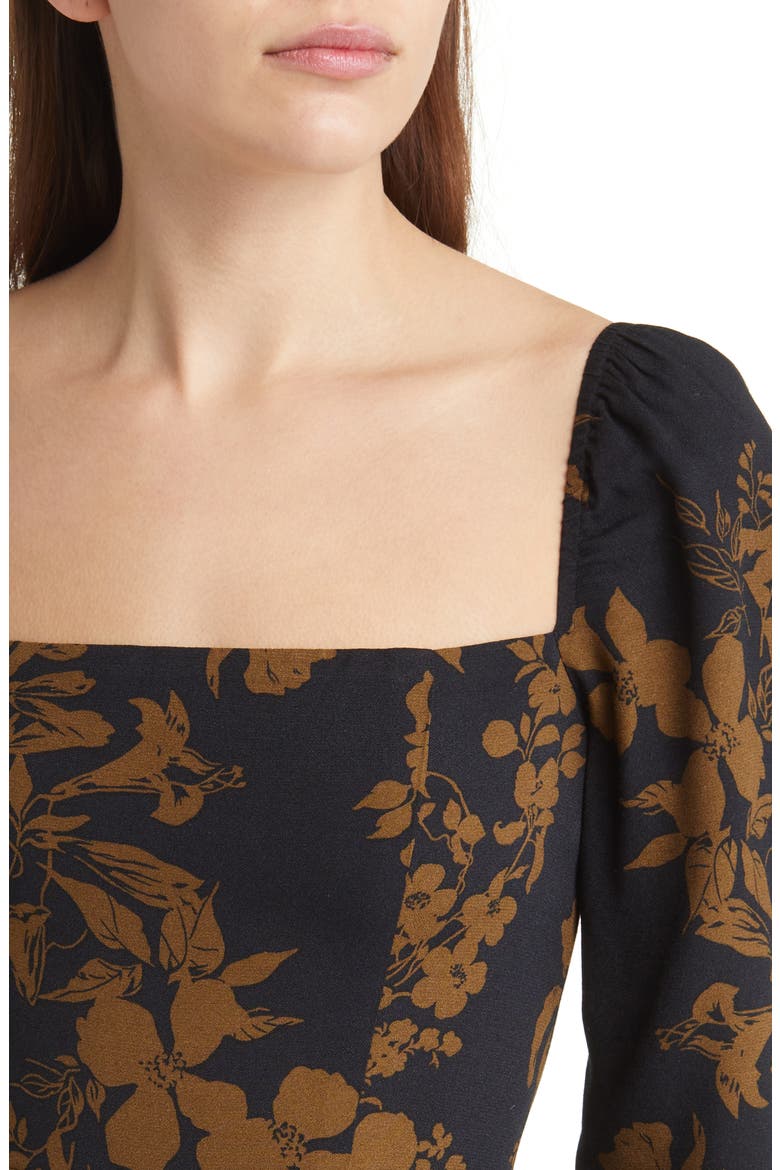 Sigmund Long Sleeve Midi Dress, Alternate, color, NIGHT GARDEN
