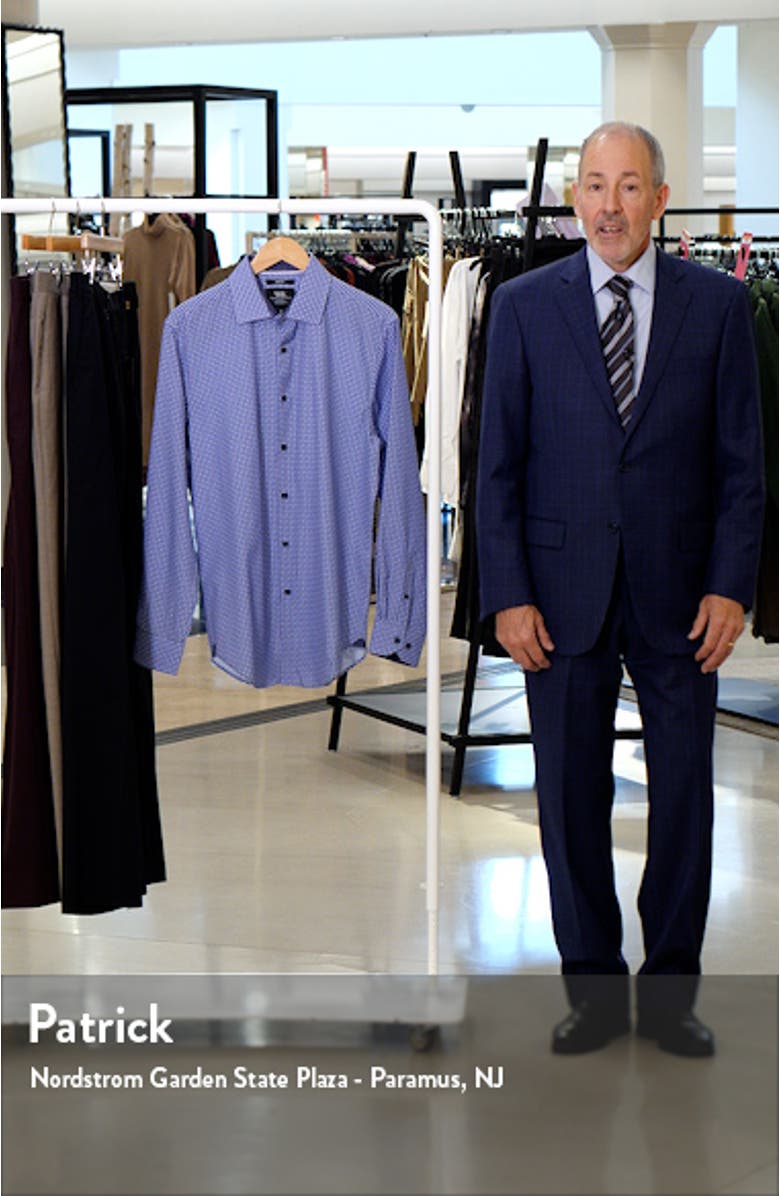 Overlapping Circles Stretch Performance Dress Shirt, sales video thumbnail