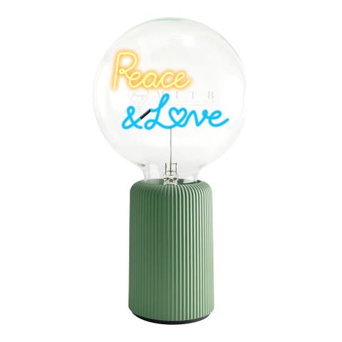 Peace And Love Portable Table Lamp