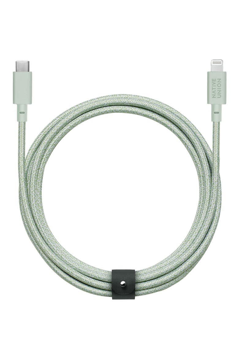 Lightning Belt Charging Cable, Main, color, SAGE