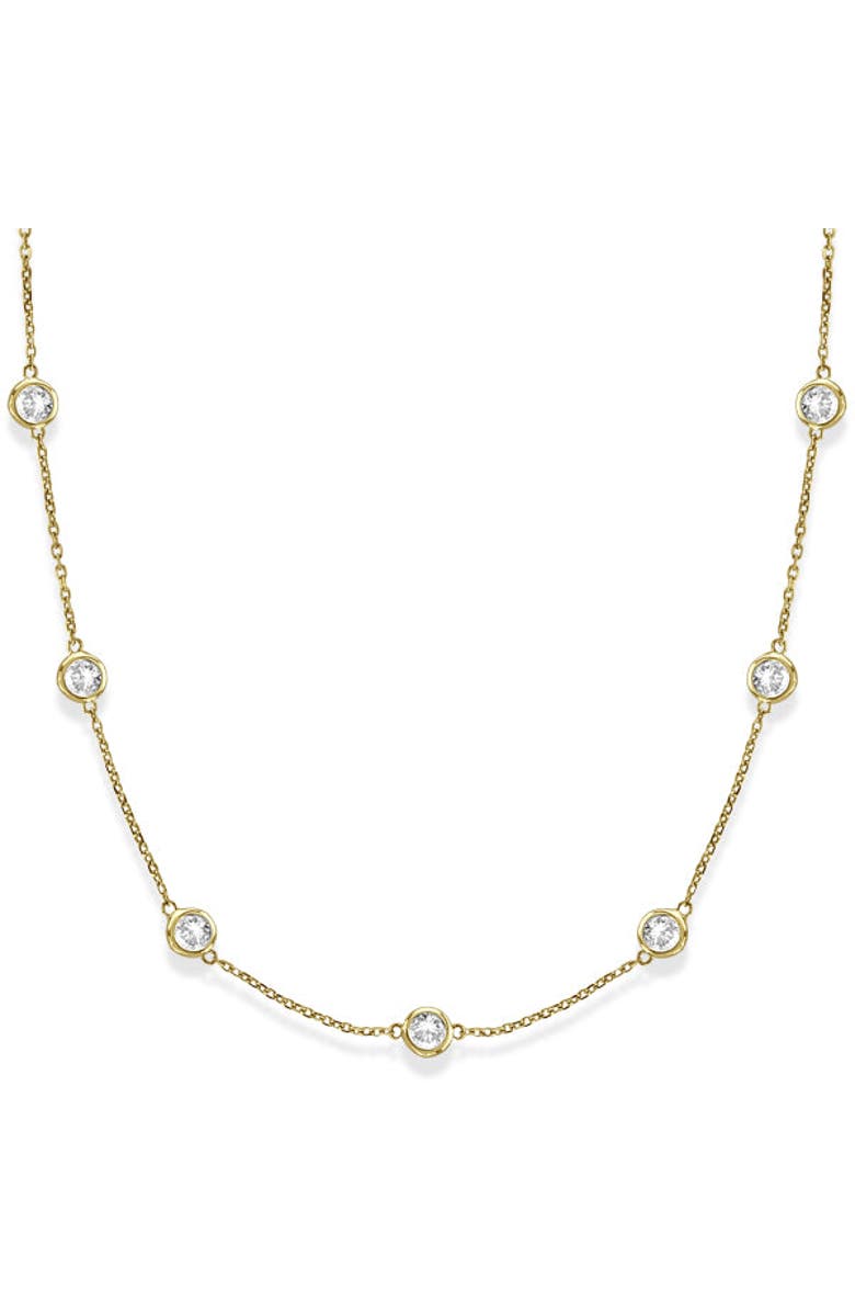 ALLUREZ Lab Diamonds By The Yard Station Necklace 14k, Main, color, Yellow Gold