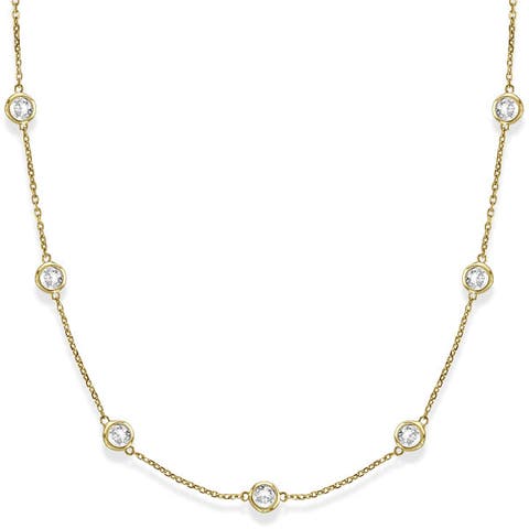 Lab Diamonds By The Yard Station Necklace 14k (4.0 ctw)