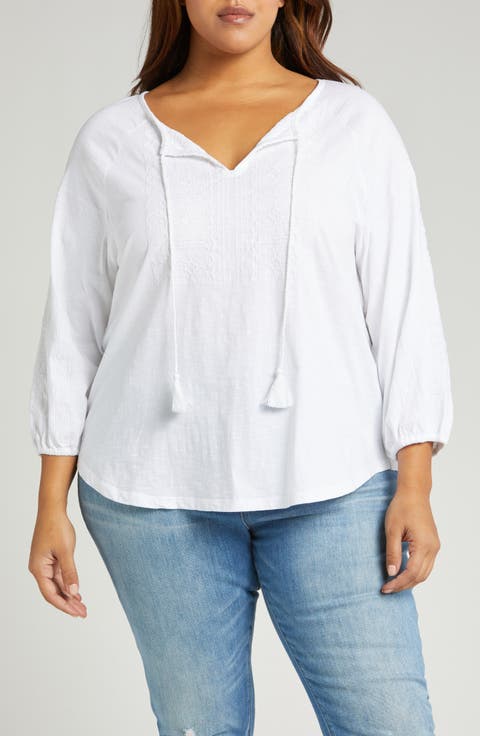 Tassel Cotton Top (Plus)