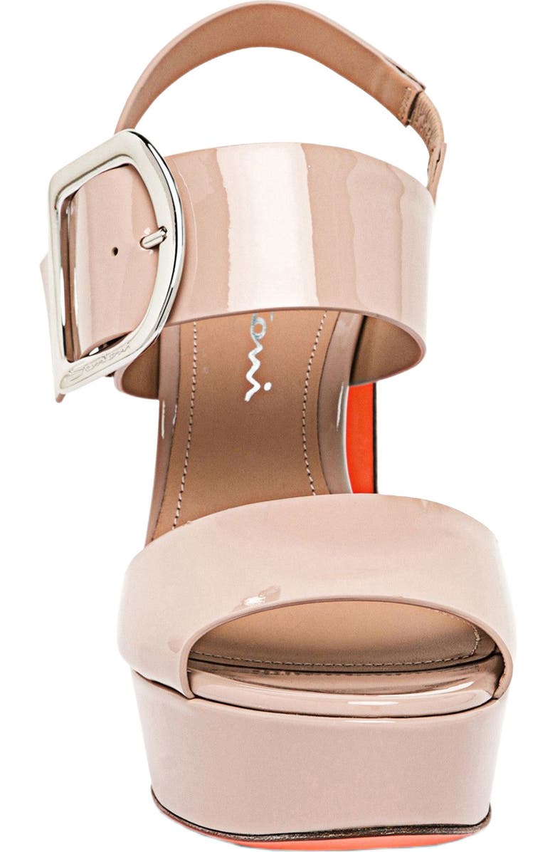 Santoni Patent leather high-heel sandal, Alternate, color, Pink