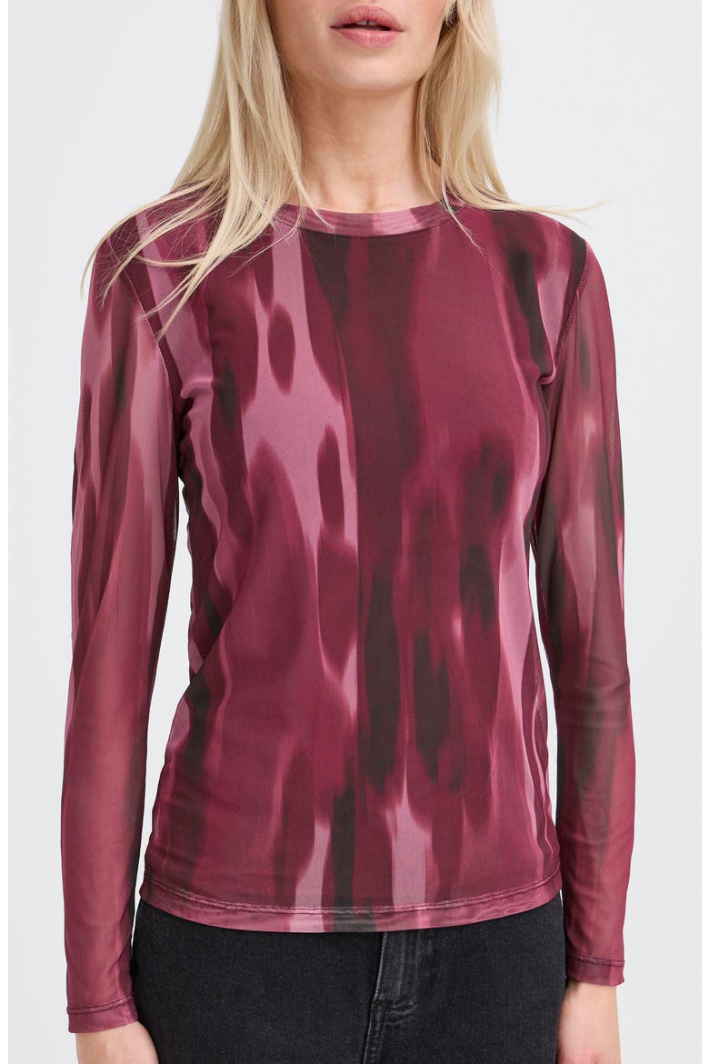 Paloma Mesh Long Sleeve Top, Alternate, color, PORT ROYALE BLUR