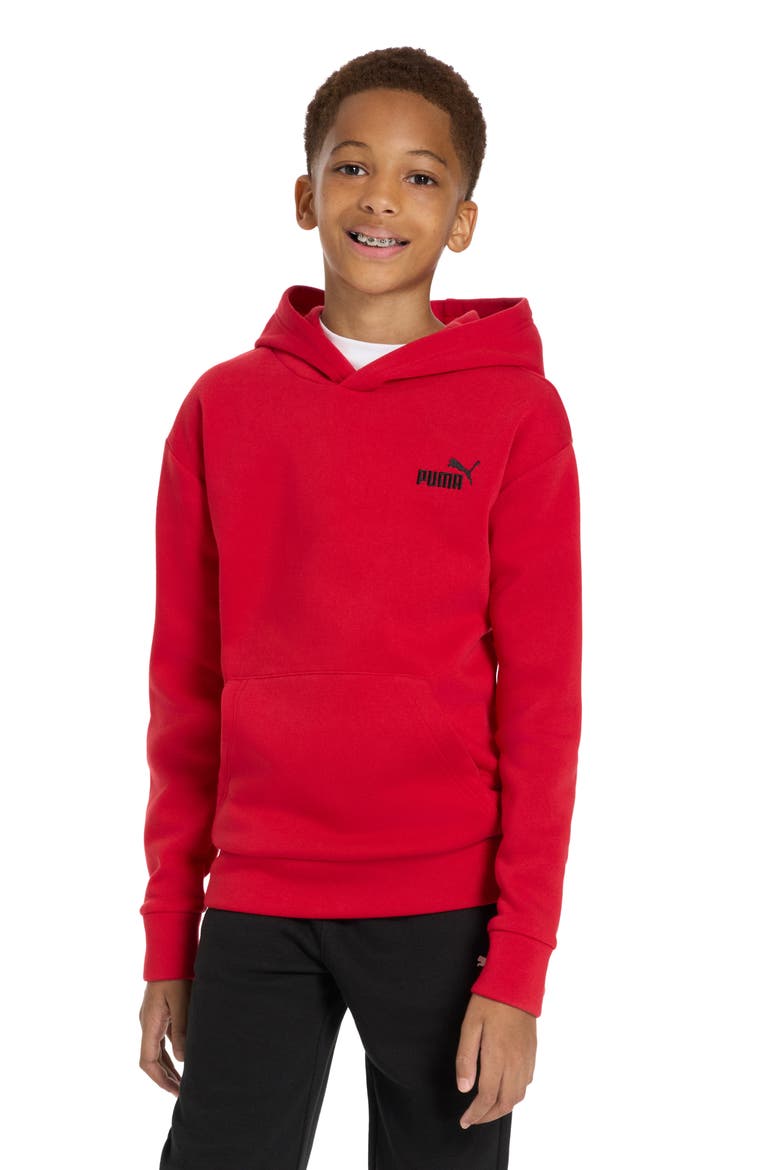 Kids' Essential Basics Fleece Pullover Hoodie, Alternate, color, MEDIUM RED