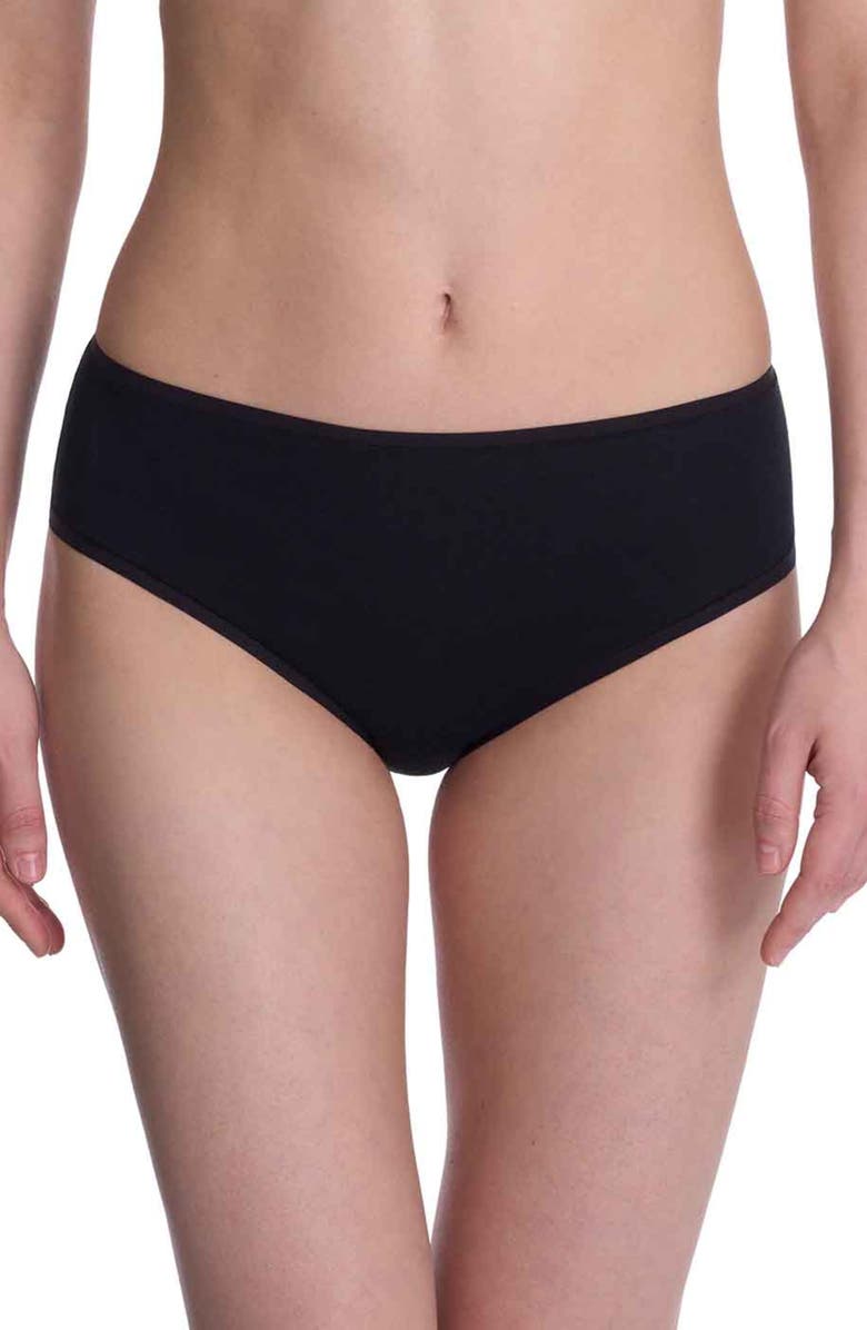 Natori Bliss Bare Cotton Hipster 3-Pack, Alternate, color, Black
