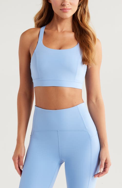 Zella Studio Luxe Lite Court Sports Bra in Blue Azurine at Nordstrom, Size X-Large