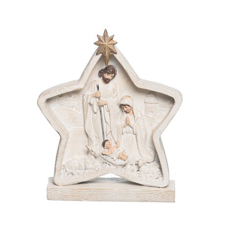 Star With Holy Family Decor