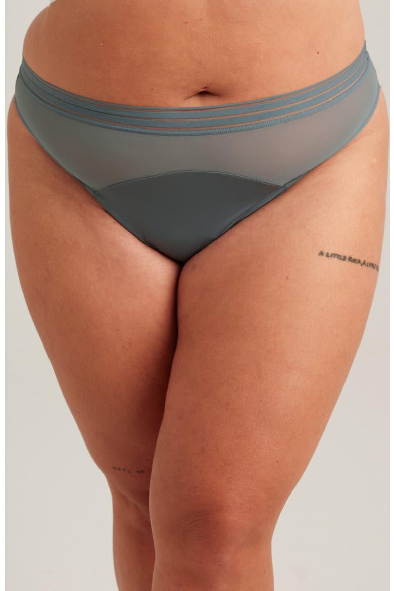 Leakproof Mesh Thong, Main, color, BLUE
