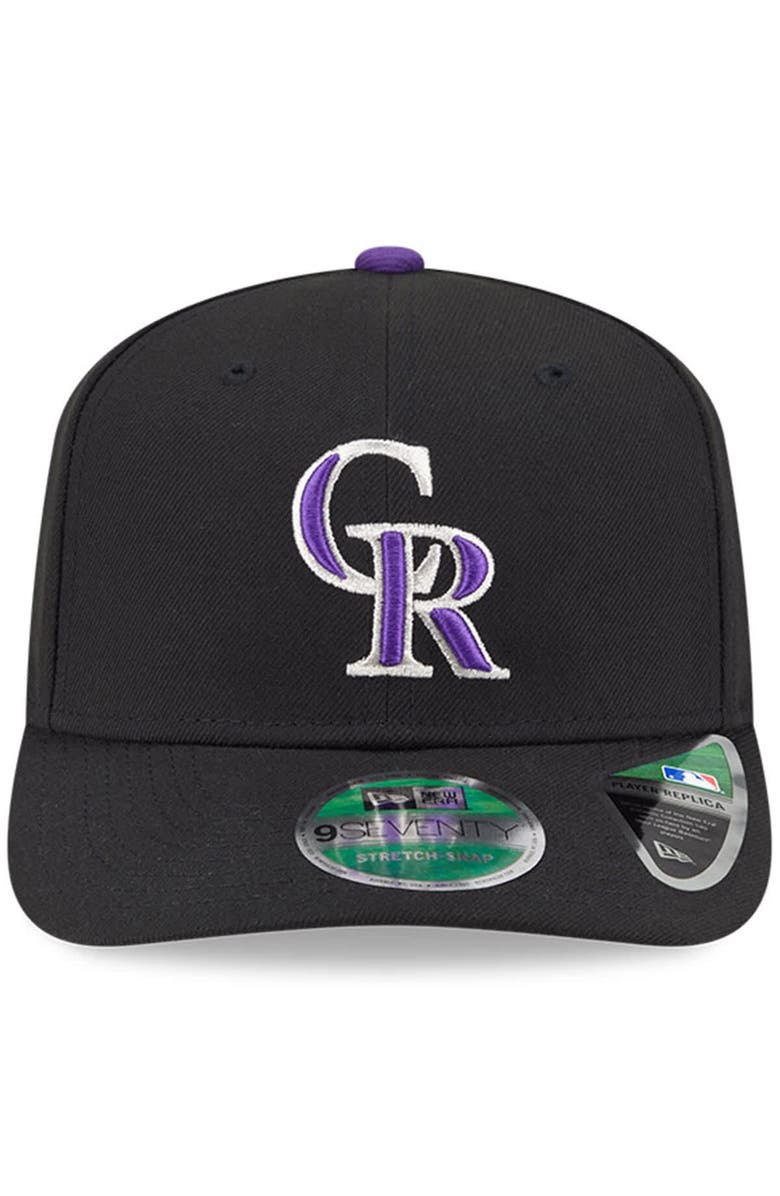 New Era Men's New Era Black Colorado Rockies Player Replica 9SEVENTY Adjustable Hat, Alternate, color, Black