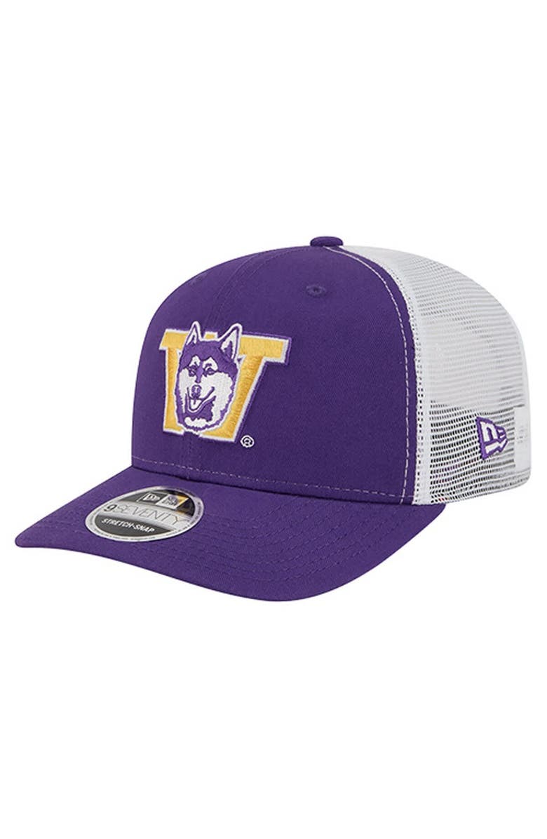 New Era Men's New Era Purple Washington Huskies Team 9SEVENTY COOLERA Trucker Adjustable Hat, Main, color, Purple