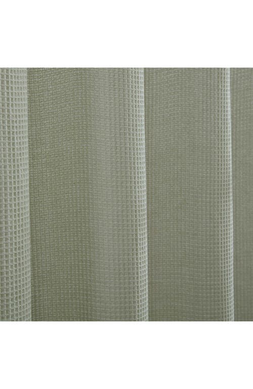 Kenneth Cole New York Waffle Textured Shower Curtain In Lt-pastel Green