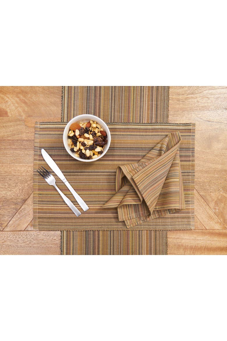 Cedar Stripes Napkin Set of 6, Alternate, color, Brown