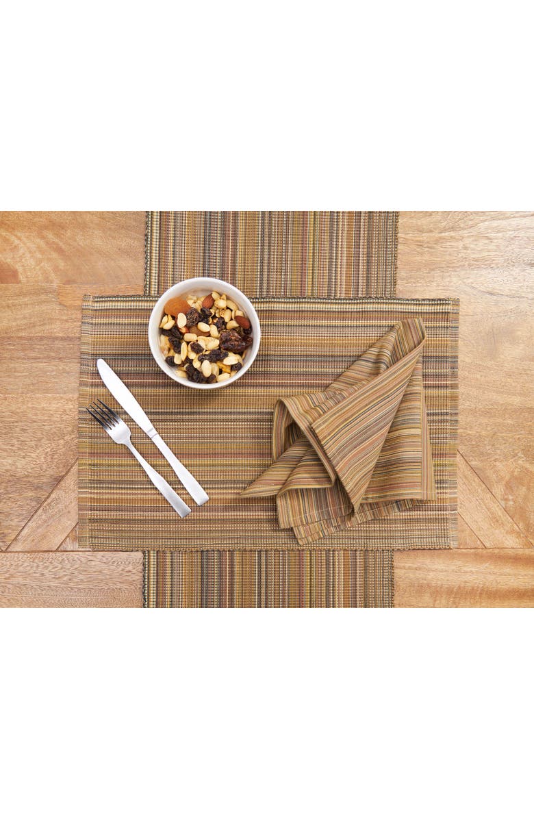 C&F Home Cedar Stripes Napkin Set of 6, Alternate, color, Brown