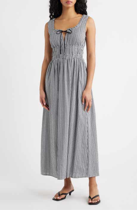 Jordie Gingham Sleeveless Maxi Dress