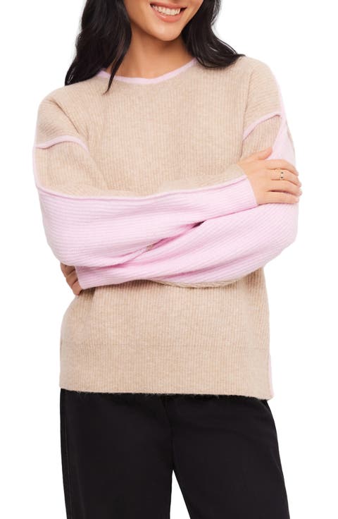 Colorblock Crewneck Sweater