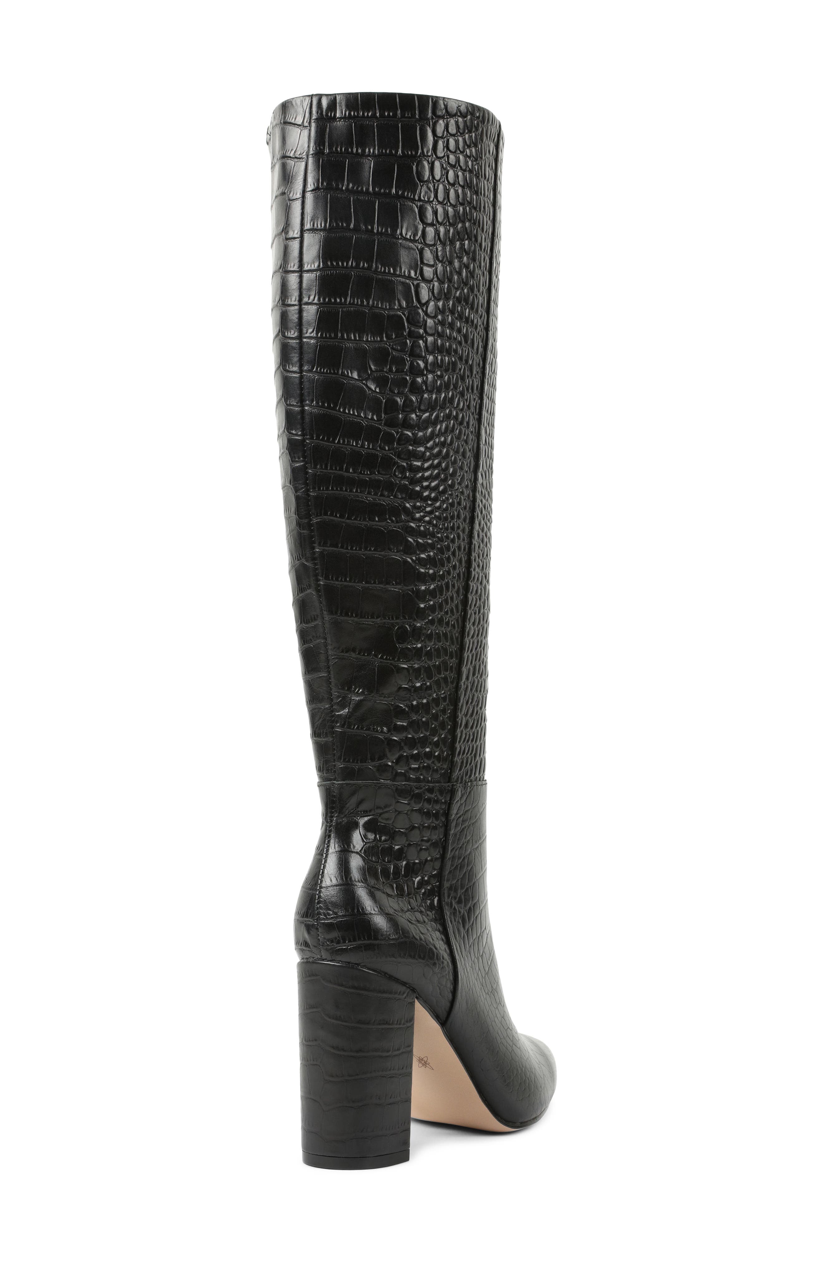 BCBGeneration Baylee Croc Embossed Knee High Boot, Alternate, color, 
