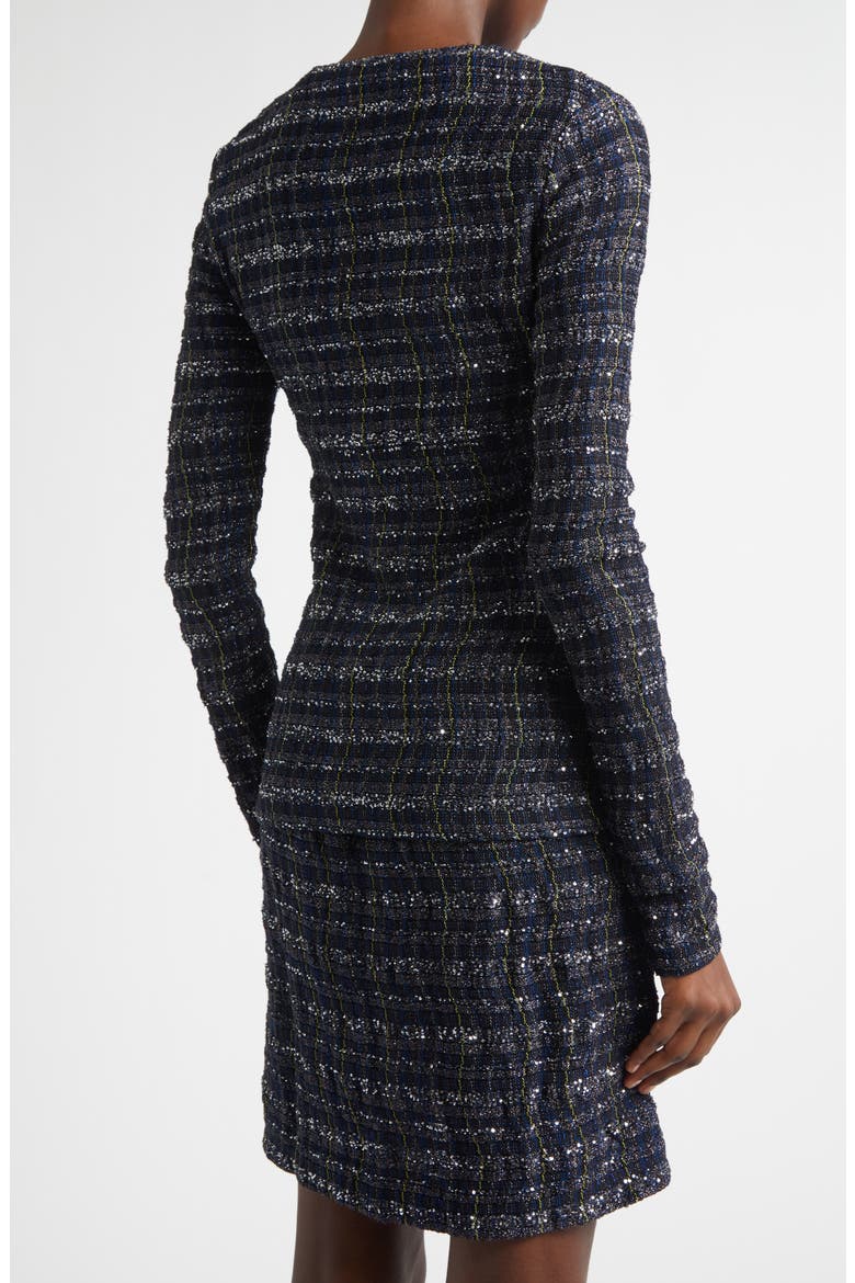 Metallic & Sequin Cardigan, Alternate, color, BLUE TONES