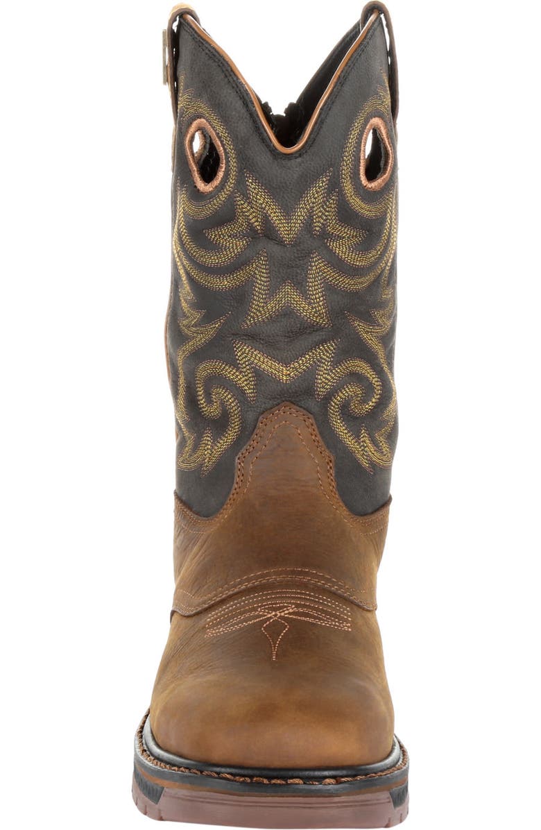 Georgia Boot Carbotec Lt Waterproof Pullon Work Boot, Alternate, color, Black And Brown