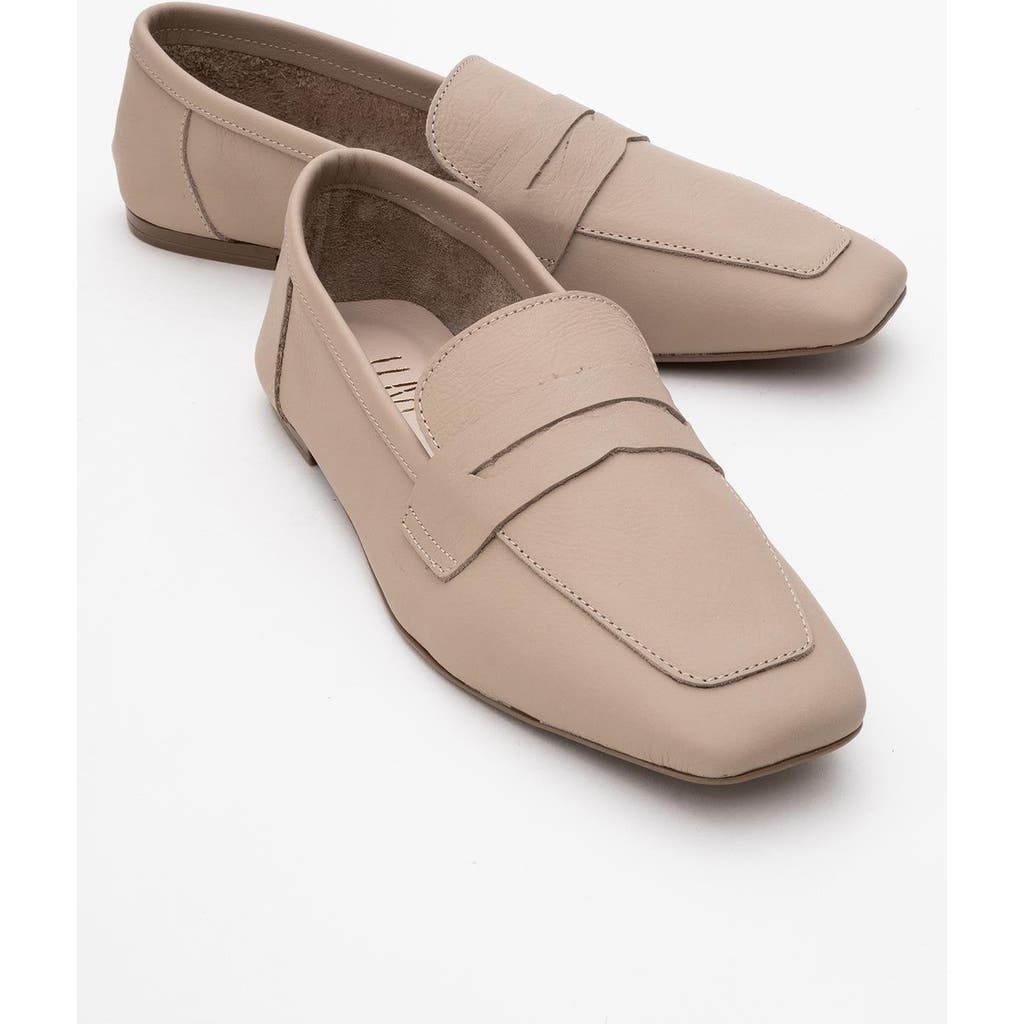 Forever & Always Shoes Morne Leather Loafers In Dark Beige Leather
