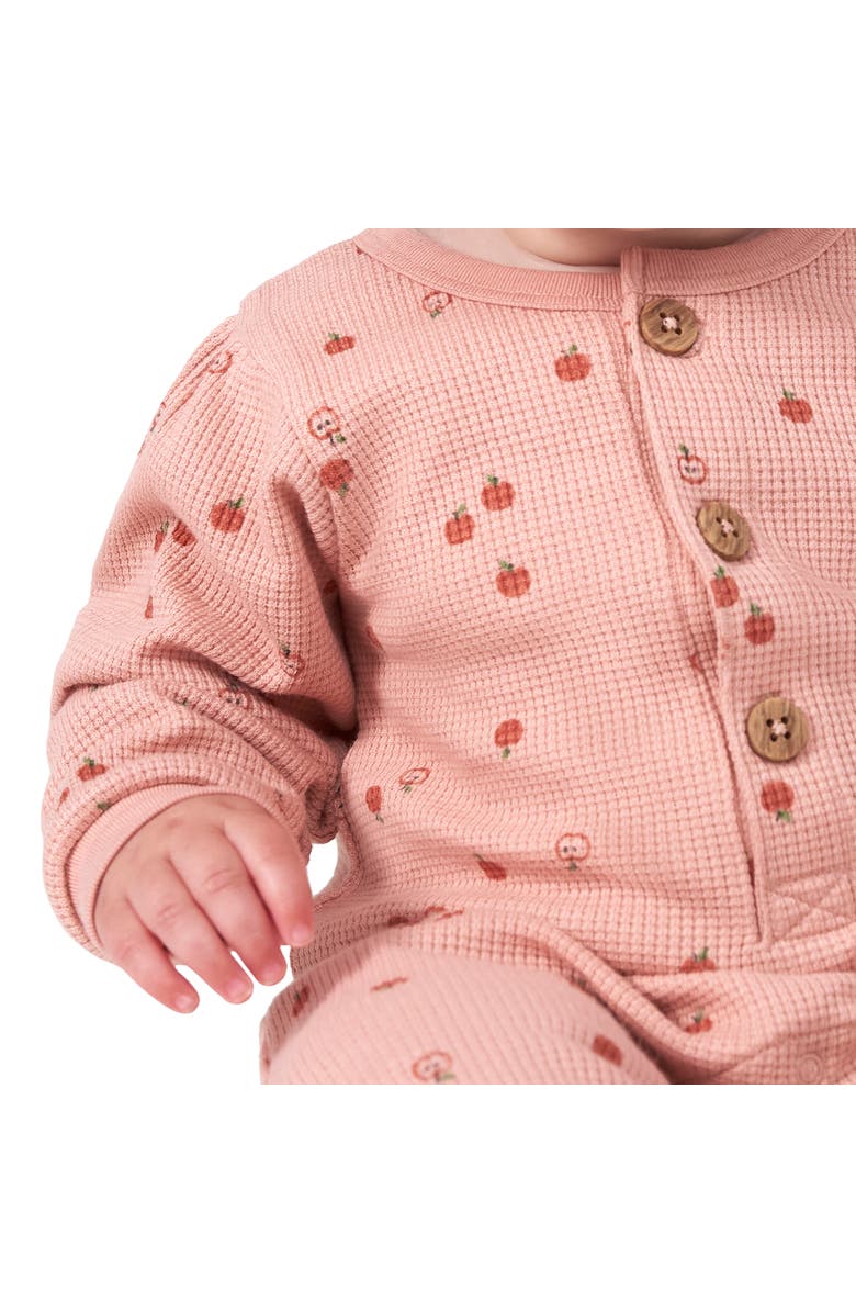 Modern Moments<sup>™</sup> by Gerber Waffle Knit Romper, Alternate, color, Little Apples