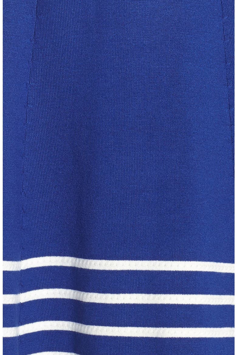 Stripe Knit Flared Dress, Alternate, color, COBALT